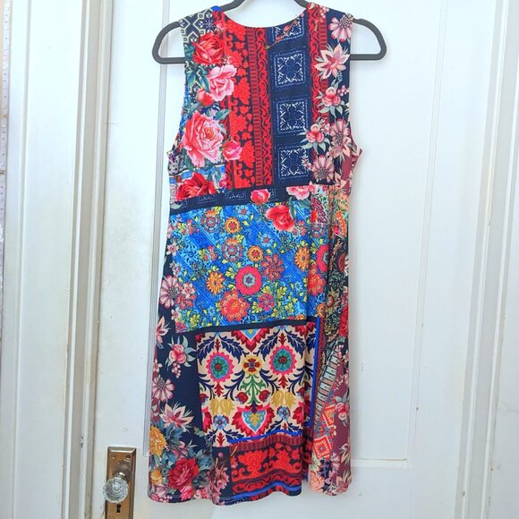 Johnny Was Floral Printed Rayon Tunic Dress Size Small - Picture 4 of 5